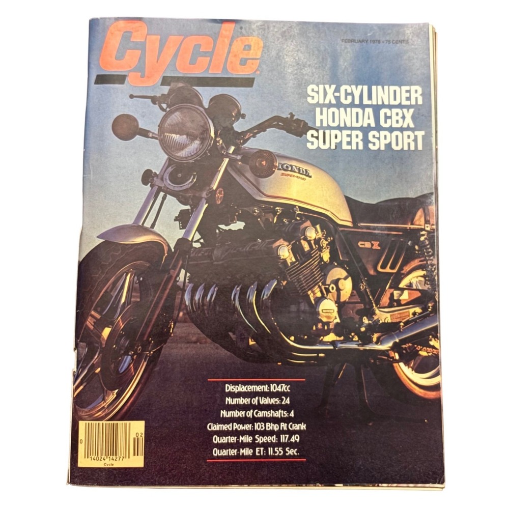 Cycle Magazine February 1978‎ Honda CBX Super Sport Yamaha YZ400E XS750E KL250